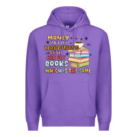 Purple money can't buy happiness but it can buy books Premium Hoodie - MaliasSmallBusiness