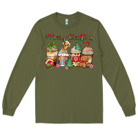 Army Green merry christmas gingerbread coffee cups Long Sleeve Tee - Zillion Design Studio