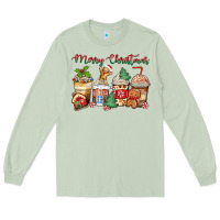 Matcha merry christmas gingerbread coffee cups Long Sleeve Tee - Zillion Design Studio