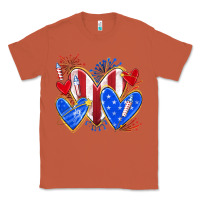 Copper 4th of july hearts Classic Tee - texasbilliewilder