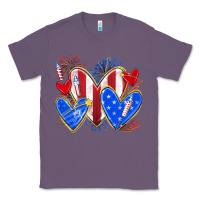 Lavender 4th of july hearts Classic Tee - texasbilliewilder