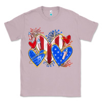 Lilac 4th of july hearts Classic Tee - texasbilliewilder