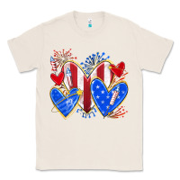 Natural 4th of july hearts Classic Tee - texasbilliewilder