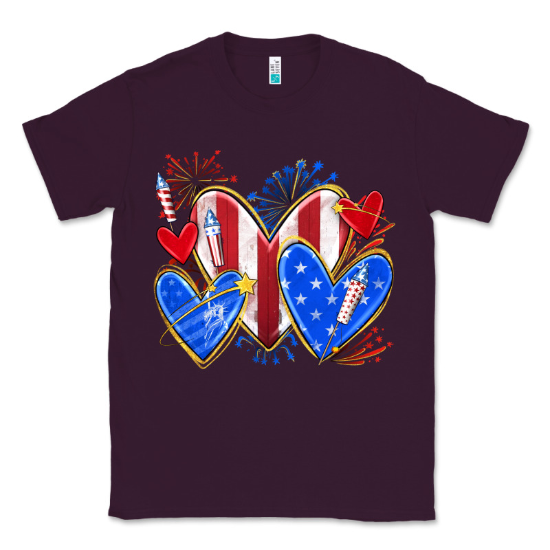 4th Of July Hearts Classic Tee by texasbilliewilder | Teevron