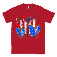 Red 4th of july hearts Classic Tee - texasbilliewilder