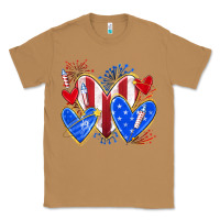 Toasted Coconut 4th of july hearts Classic Tee - texasbilliewilder