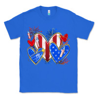 True Royal 4th of july hearts Classic Tee - texasbilliewilder