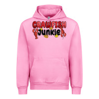 Fuchsia Pink crawfish junkie Urban Hoodie - MaliasSmallBusiness