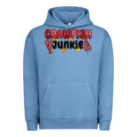 Pigment Pebble Blue crawfish junkie Urban Hoodie - MaliasSmallBusiness