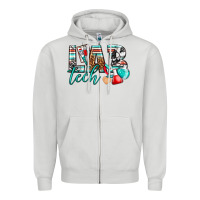 Dove Grey lab tech Zipper Hoodie - texasbilliewilder