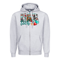 Heather Grey lab tech Zipper Hoodie - texasbilliewilder