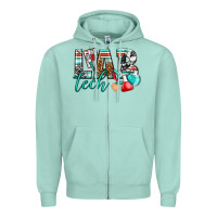 Seafoam lab tech Zipper Hoodie - texasbilliewilder