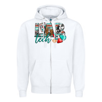 White lab tech Zipper Hoodie - texasbilliewilder
