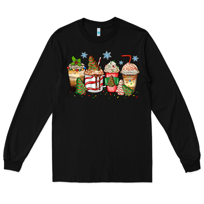 Christmas Tree Cake  Coffee Cups Long Sleeve Tee by Zillion Design Studio | Teevron
