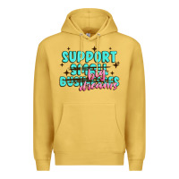 Antique Gold support small businesses big dreams Premium Hoodie - MaliasSmallBusiness