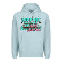 Blue Mist support small businesses big dreams Premium Hoodie - MaliasSmallBusiness