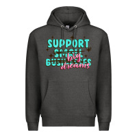 Charcoal Heather support small businesses big dreams Premium Hoodie - MaliasSmallBusiness