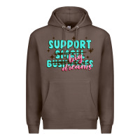 Coffee support small businesses big dreams Premium Hoodie - MaliasSmallBusiness