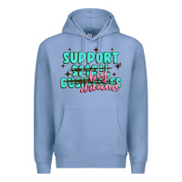 Colony Blue support small businesses big dreams Premium Hoodie - MaliasSmallBusiness