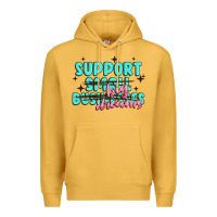 Mustard support small businesses big dreams Premium Hoodie - MaliasSmallBusiness