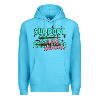 Ocean Blue support small businesses big dreams Premium Hoodie - MaliasSmallBusiness