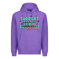 Purple support small businesses big dreams Premium Hoodie - MaliasSmallBusiness