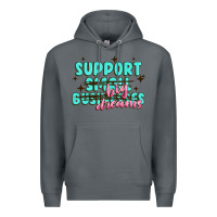 Rock support small businesses big dreams Premium Hoodie - MaliasSmallBusiness