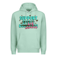 Seafoam support small businesses big dreams Premium Hoodie - MaliasSmallBusiness