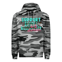 Slate Camo support small businesses big dreams Premium Hoodie - MaliasSmallBusiness