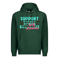 Sports Green support small businesses big dreams Premium Hoodie - MaliasSmallBusiness