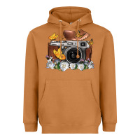 Meerkat floral butterfly film roll vintage camera Heavyweight Hoodie - FaDigitalArtStudio