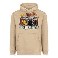 Mushroom floral butterfly film roll vintage camera Heavyweight Hoodie - FaDigitalArtStudio
