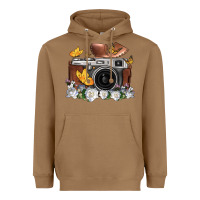Toasted Coconut floral butterfly film roll vintage camera Heavyweight Hoodie - FaDigitalArtStudio