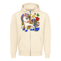Sandshell autism unicorn Zipper Hoodie - Zillion Design Studio