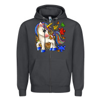 Smoke autism unicorn Zipper Hoodie - Zillion Design Studio