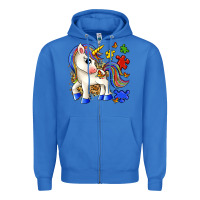 True Royal autism unicorn Zipper Hoodie - Zillion Design Studio