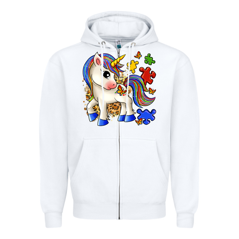 Autism Unicorn Zipper Hoodie by Zillion Design Studio | Teevron
