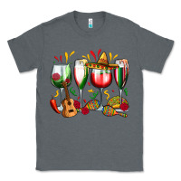 Charcoal Heather mexico wine glasses Classic Tee - Zillion Design Studio