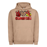 Pigment Burro peace love crawfish Urban Hoodie - MaliasSmallBusiness