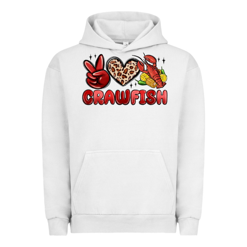 Peace Love Crawfish Urban Hoodie by MaliasSmallBusiness | Teevron