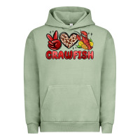 Pigment Oil Green peace love crawfish Urban Hoodie - MaliasSmallBusiness