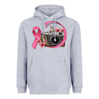Heather Grey floral cancer ribbon vintage camera Heavyweight Hoodie - FaDigitalArtStudio