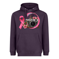 Plum floral cancer ribbon vintage camera Heavyweight Hoodie - FaDigitalArtStudio