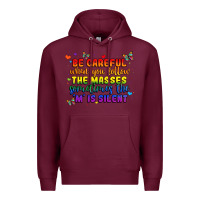 Burgundy be careful when you follow the masses sometimes th Premium Hoodie - MaliasSmallBusiness