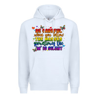 White be careful when you follow the masses sometimes th Premium Hoodie - MaliasSmallBusiness