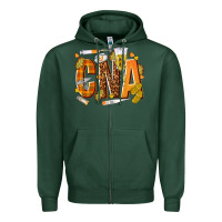Sports Green fall cna Zipper Hoodie - texasbilliewilder
