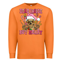 Carrot dead inside but merry  pink christmas skeleton Premium Sweatshirt - AdoDesignShop