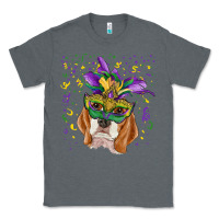 Charcoal Heather mardi gras  mask beagle Classic Tee - RanaPortraitStore