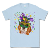 Dusty Blue mardi gras  mask beagle Classic Tee - RanaPortraitStore