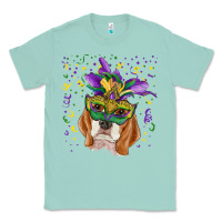 Seafoam mardi gras  mask beagle Classic Tee - RanaPortraitStore